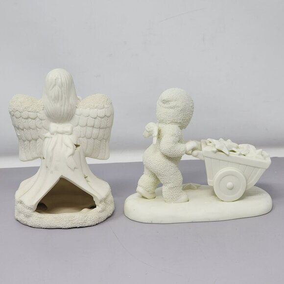 Angel &‎ Child Figurine Jade Angel Candle Holder Dept 56 Child With Wheelbarrow - Picture 3 of 13